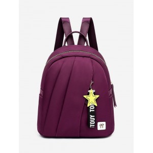 Casual Star Embellished Backpack - Purple