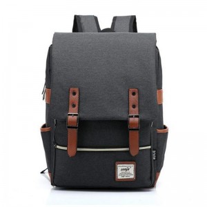 Casual Student Canvas Backpacks - Black