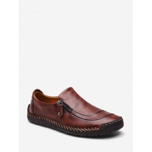Casual Soft Leather Solid Shoes - Deep Brown Eu 43