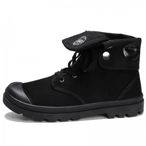Men Stylish Wear-resistant Solid Leisure High-top Boots - Black Eu 41