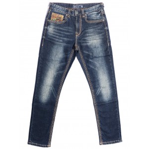 A LA MASTER Fashion Comfortable Jeans for Men - Deep Blue 34