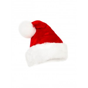 Faux Fur Fluffy Christmas Santa Cap - Red